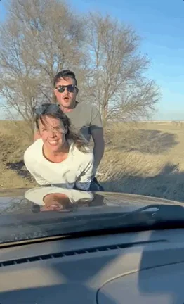 He filled me up on the side of the road.