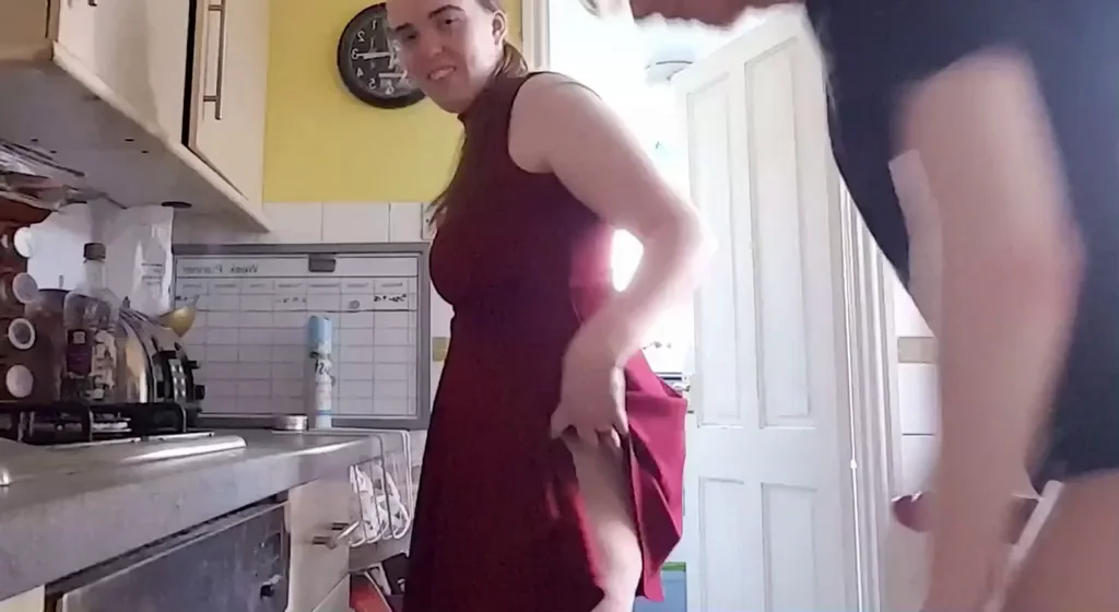 Fucking in the kitchen while parents are upstairs