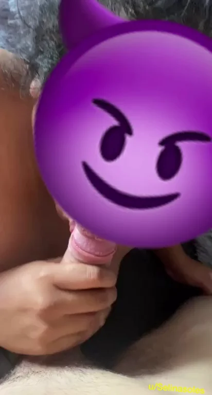 Step-Sis Slurps Step-Bro's Thick Cockhead with Devilish Kisses (OC)