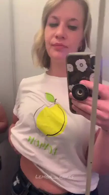 🔓 Door Unlocked: Busty Blonde Teases Tits in Tight Tee 😈🍉
