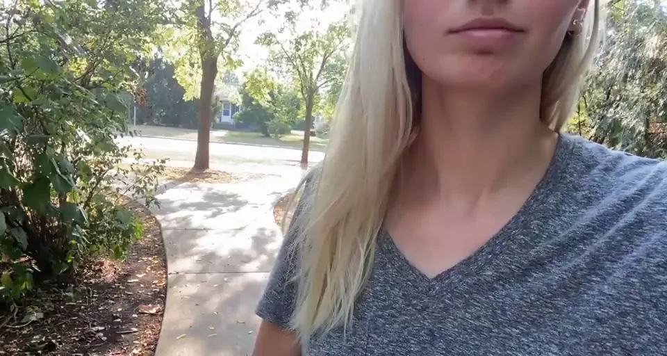 Went for a walk in the park today, good thing I left my bra and panties at home!