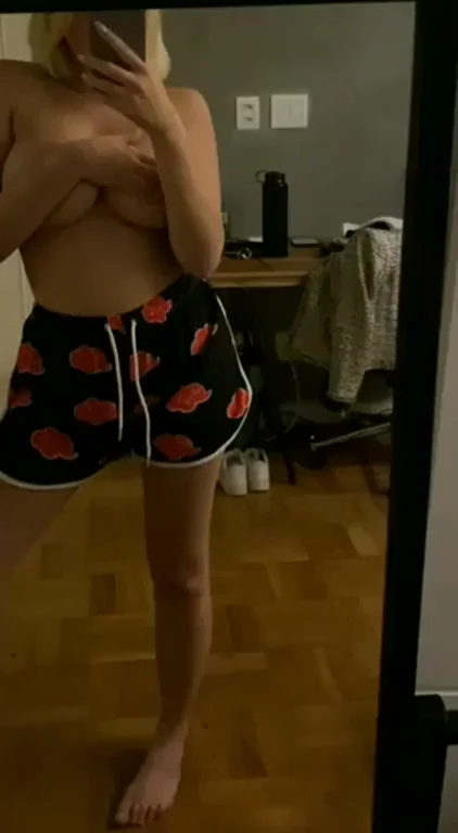 Blonde Nerd Babe Practices Sexy Jutsu with Huge Tits Out 🍑💦