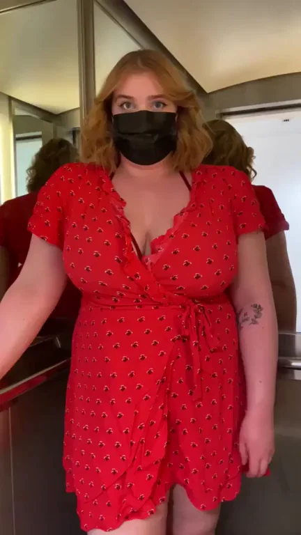 Almost got caught flashing in an elevator