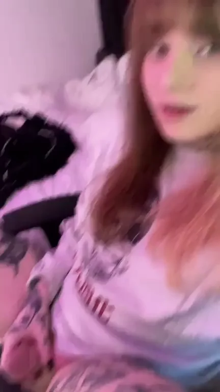 Goth Trans Babe Teases Her Massive Cock 😈🍆 Where's This Going? 💦