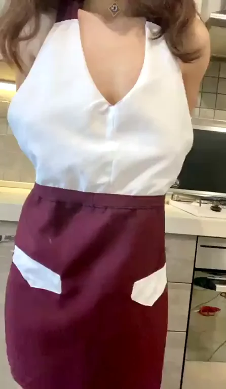 Oopsie Titty Drop in Kitchen! 🍒🔥
