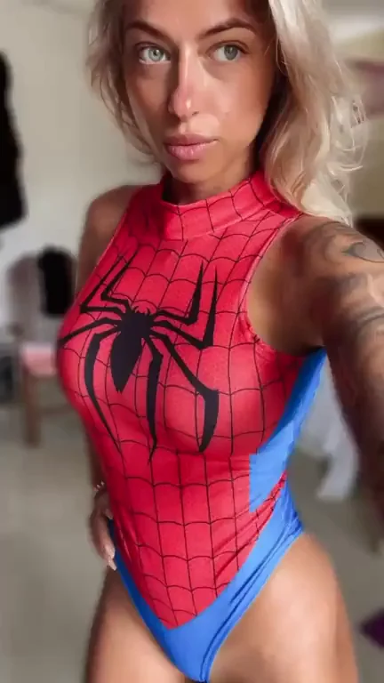 🔥 DIY Spidey Slut Cosplay Tease 💋🕷️