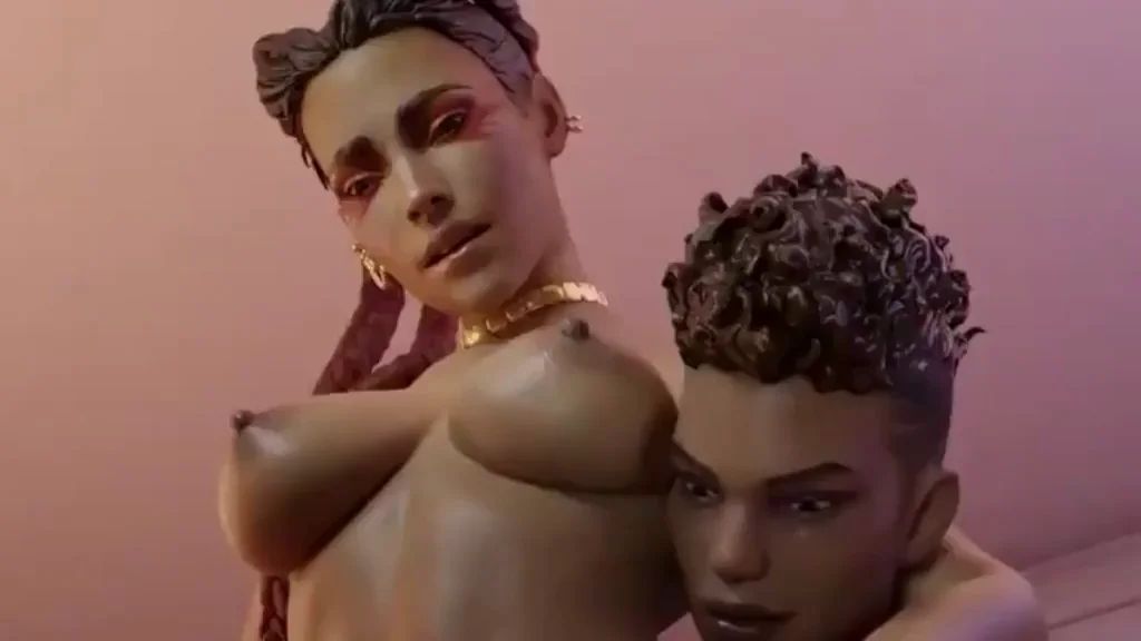 Lesbians with double dildo