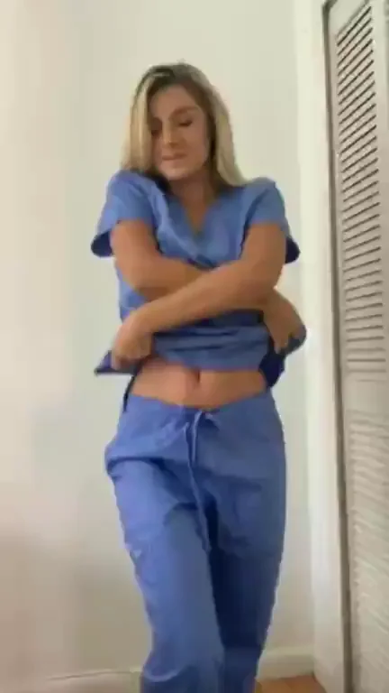 🔥 Sexy Nurse Strips to Show Tanlines & Tits 🍑💋