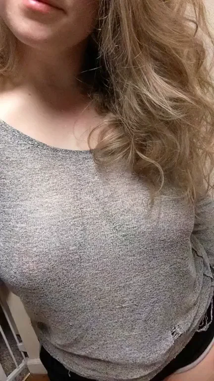 Luv My Sheer House Sweater? Big Titty Flash 😍🍒