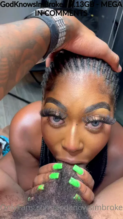 God Knows Her Oily Ebony Slut Fuck Fest 🍆💦✨