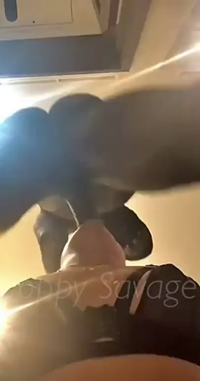 Hand on the back of his leg to push him deeper down my throat