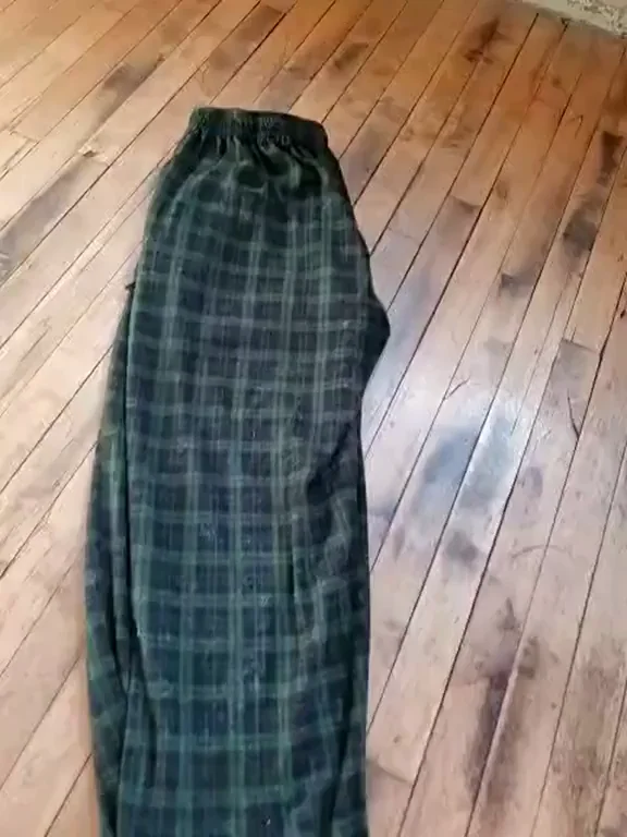 Plaid Pants Drenched in Thick Cum Blast