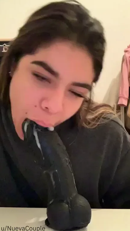 Sucking My Thick BBC Dildo Toy Till It Cums 😩💦