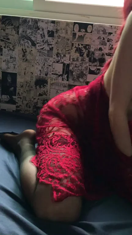 Petite Slut in Red Lace Rides Cock Slow & Teasing 😈🍆💦