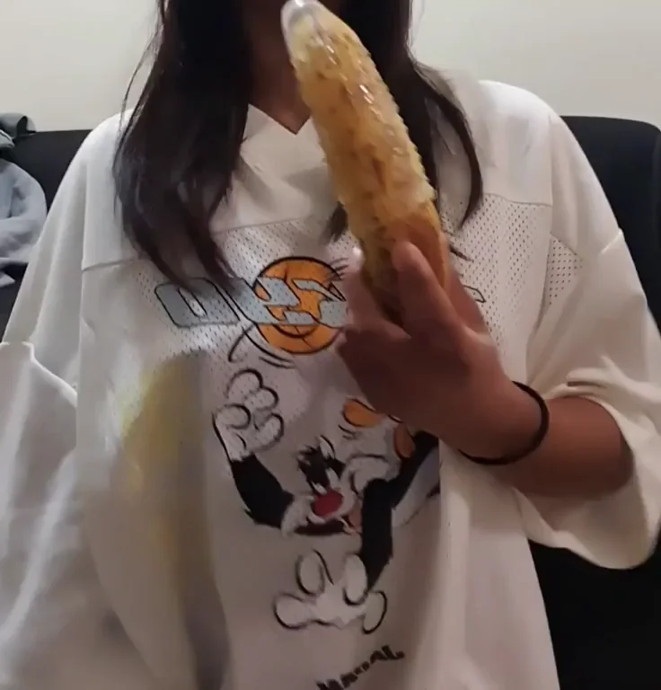 🍌 Slutty Asian Babe Deepthroats Massive Banana Cock Tease 😈