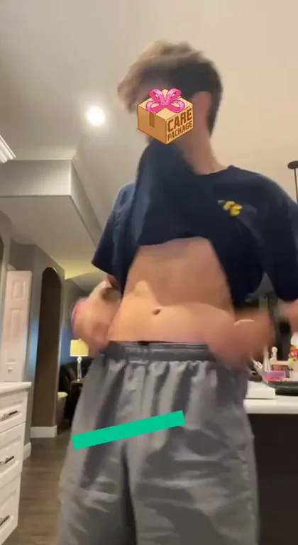 19yo Twink Teases Thick Fat Cock Bulge