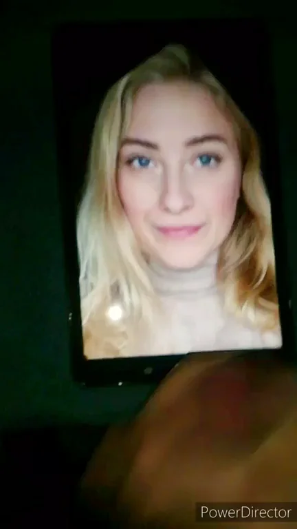Blonde beauty cum tribute request