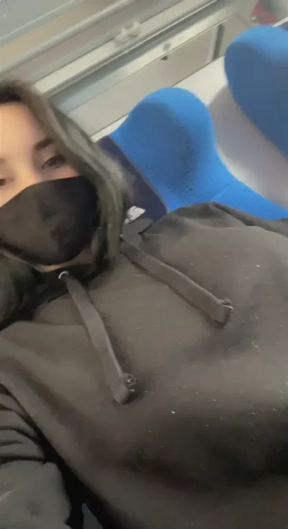 Showed my boobs next to a stranger in the train