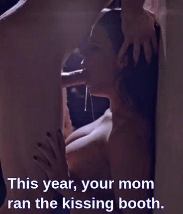 Mom's Taboo Kissing Booth Blowjob