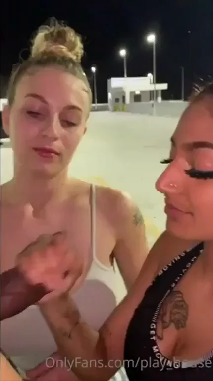 Two BBC Sluts Tag-Team a Massive Black Cock Outdoors