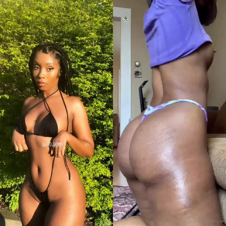 Thick Ebony Twerkstop: Bikini Booty Bounce & Indoor Ass Clap Tease
