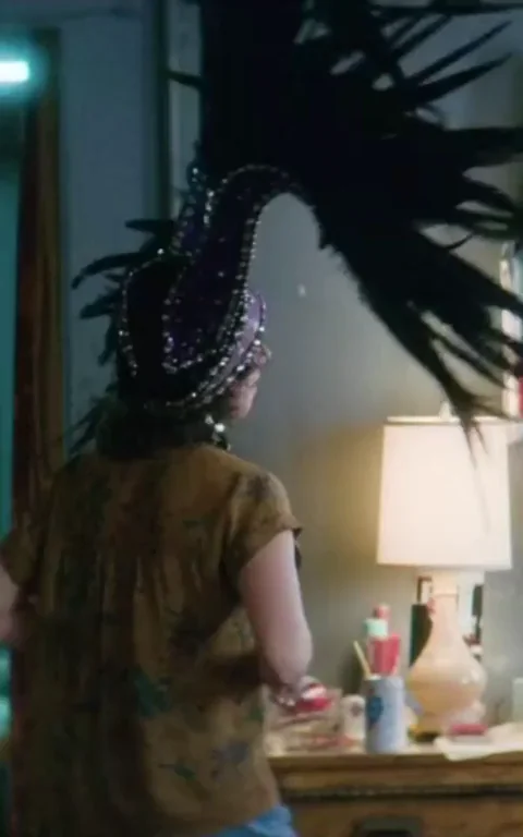 Alison Brie Tits Out in Feathered Headdress Slut Show 🖤🍒