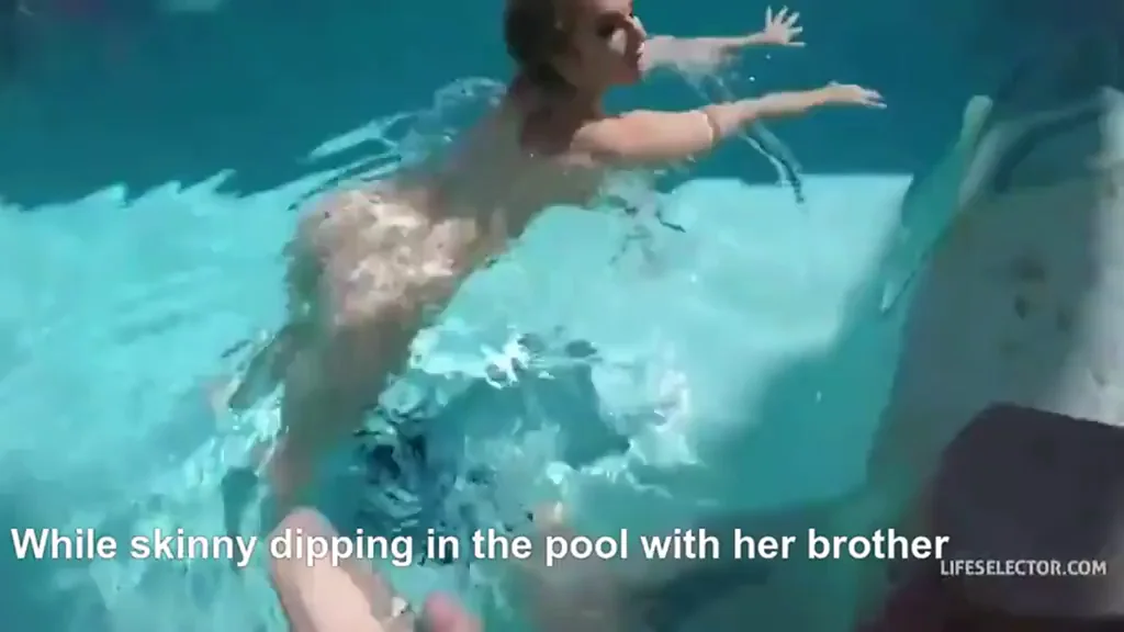 Step-Sis' Slutty Pool Tease: Creampie Splash Fest