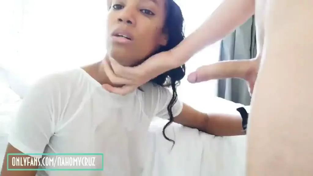 Ebony Slut Forced to Gulp Huge Cock 😈🍆💦