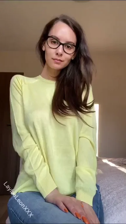 Cute Slim Glasses Slut's Massive Tits Surprise 😍🔥
