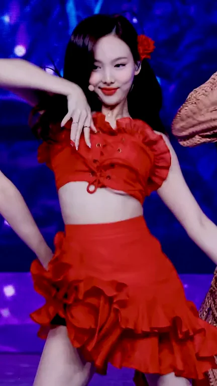 Nayeon's Slutty Red Ruffle Tease - K-Pop Fap Fever
