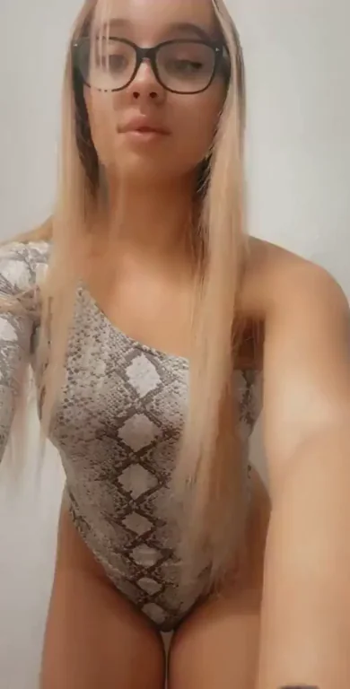 PAWG Babe's Snakeskin Bodysuit Booty Tease Surprise