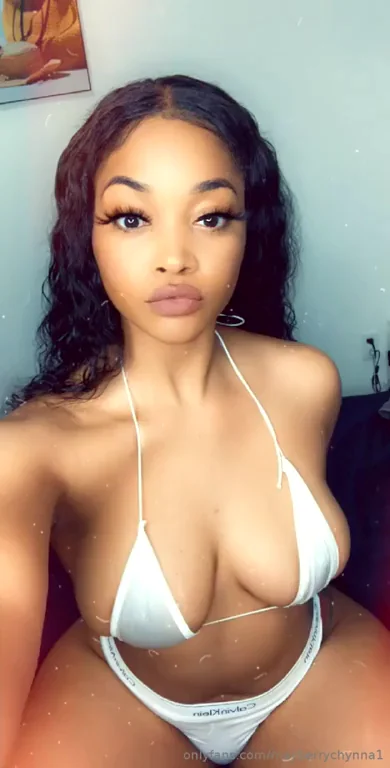 Thick Ebony Babe Teases in Tiny White Thong Bikini 😈🍑💦