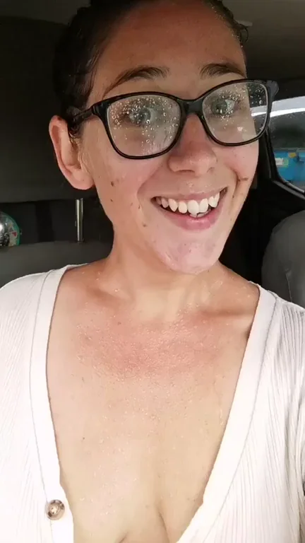 Caught in the Rain: Wet Glasses MILF Tease 💦🕶️