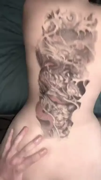 Tattooed Slut's Ass Milked His Load Dry
