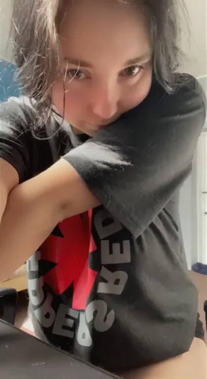 Ghost Nipples Tease in Red Hot T-Shirt 💋👻🍒