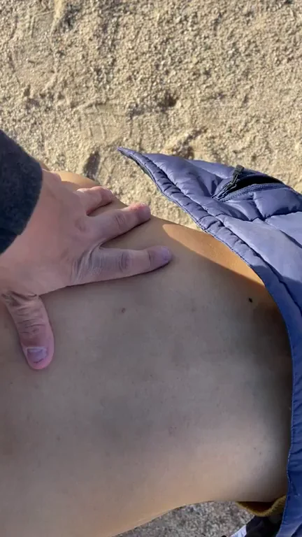 Asian Beach Slut Takes White Cock Cumshot in Desert Dunes