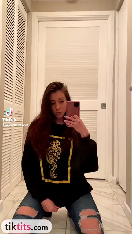 TikTok Slut Strips to Full Nude Tease