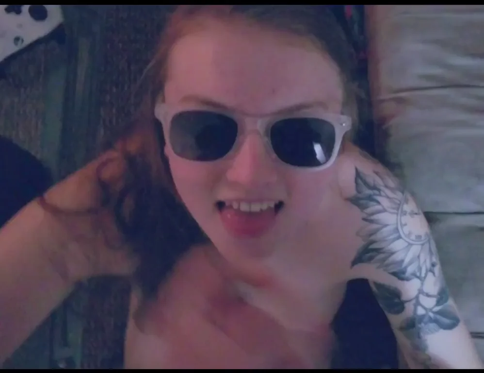 🔥 Epic Cum Blast on Tatted Slut's Sunnies! 💦 Does This Qualify? Hell Yeah! 😈