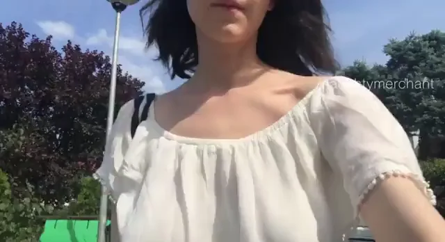 Wind Tease: Skirt Up for Public Flash 😏🌬️