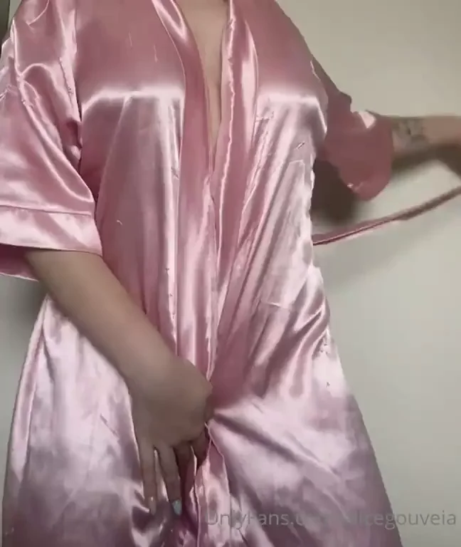 Latina Big Tit Babe's Teasing Pink Robe Striptease - Bounce Those Naturals!