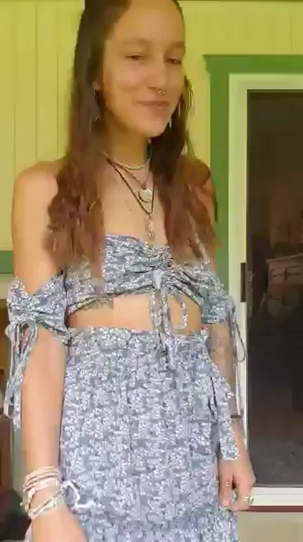 There's a surprise under my skirt for you (f)