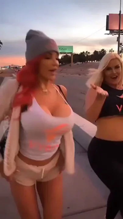 Trashy Sluts Flashing Tits in Public 🔥🍑