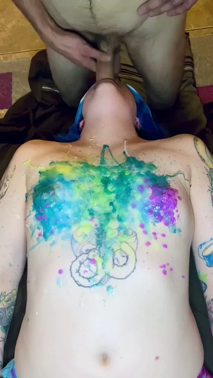 Wax-Drenched Tits Beg for Hot Cum Blast - BDSM Facefuck Frenzy