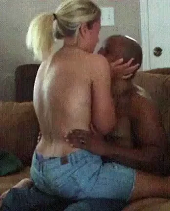 blonde wife and bbc cuckold kissing