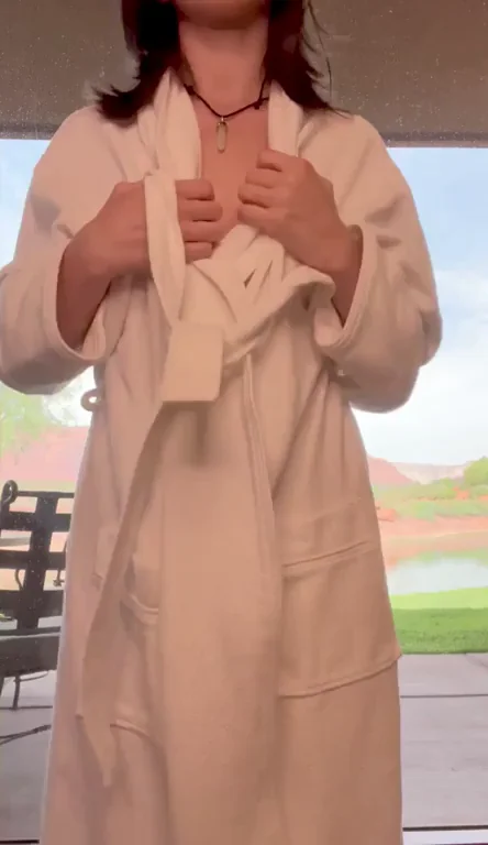 Robes are overrated. I’d rather show you my pussy.
