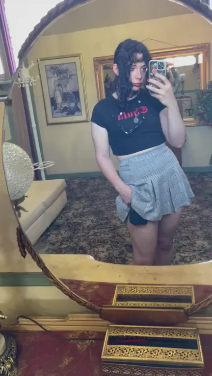 Risky Antique Store Flash by Big Dick Trans Hottie 😈🛍️