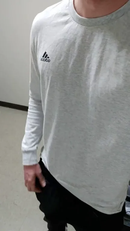 Can I stretch you out in the gym bathroom?