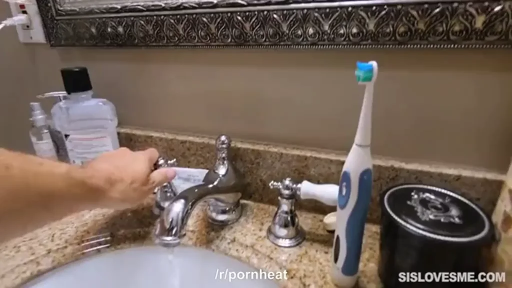 Stepbro's Toothbrush Tease: Begging for That Thick Rod in the Bathroom