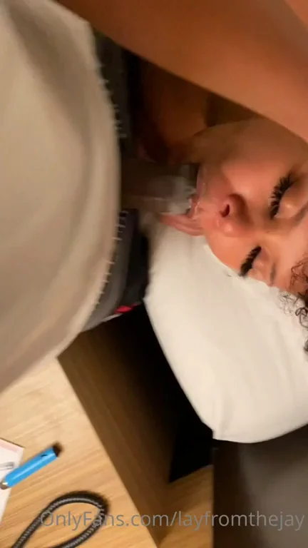 Brutal Facefuck Facial on Curvy Slut's Upside-Down Mug
