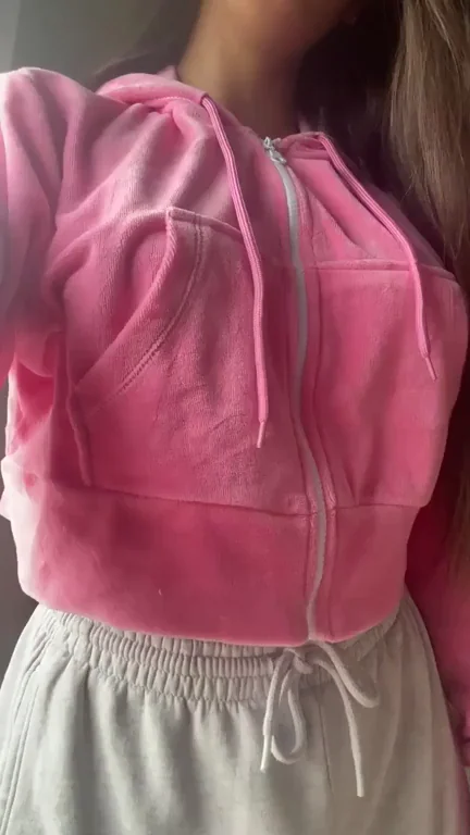 21yo Slut's Massive Tits in Pink Hoodie? 🔥🍈🍈